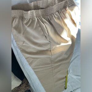 Tan Size 14 Alfred dinner elastic waist with pockets k.